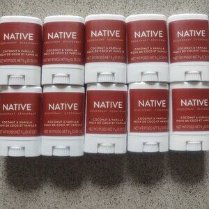Native Mini Deodorants x 10 Coconut & Vanilla 0.35oz BRAND NEW